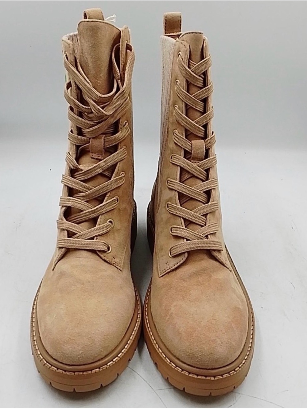 Sam Edelman Lydell Tan Suede Knit Shaft  Boots